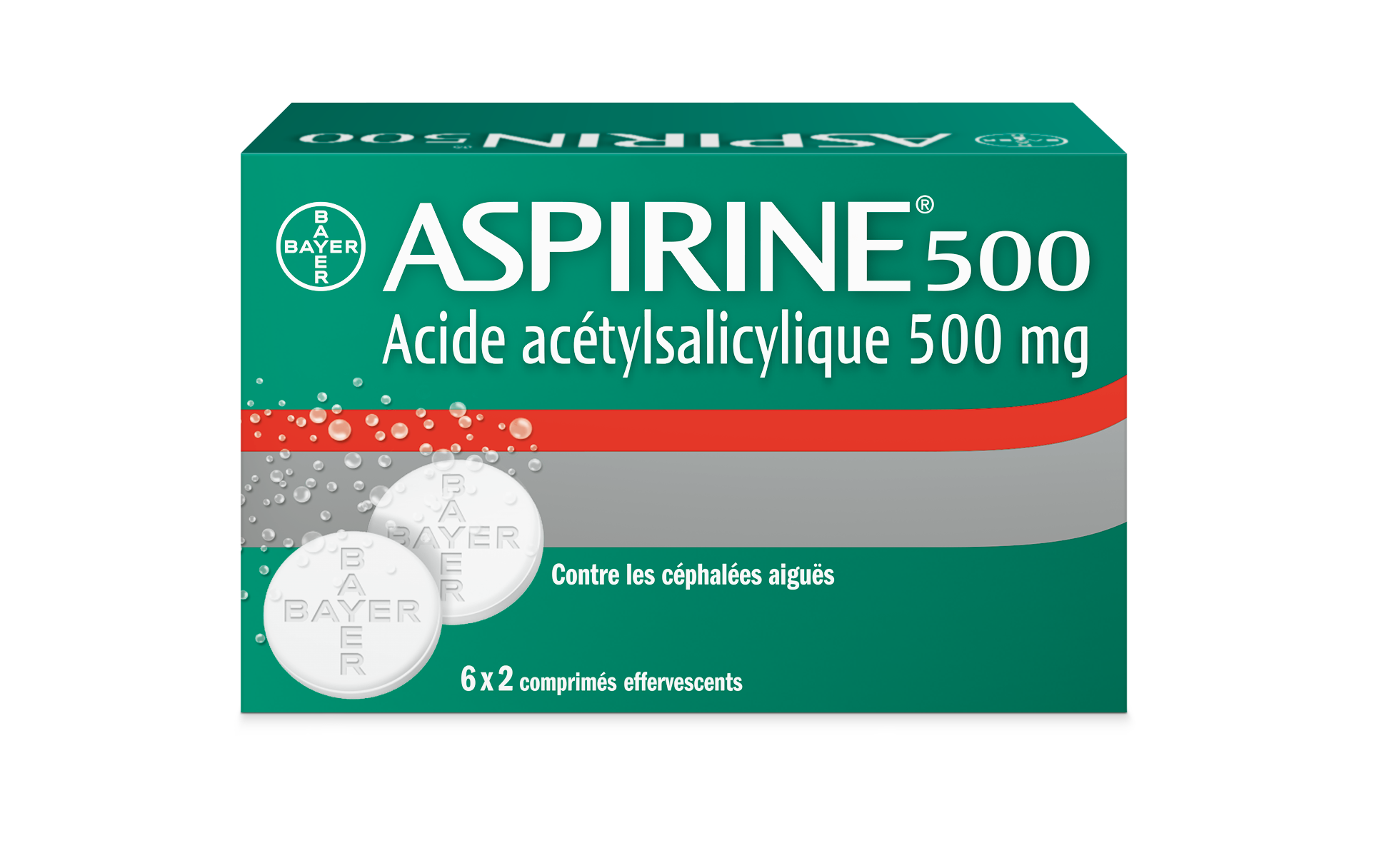 Aspirine® 500 Comprimés effervescents Contre les maux de tête